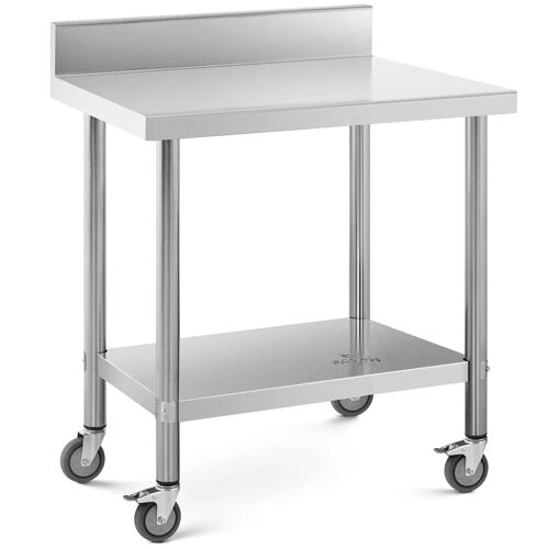 Table de travail cuisine professionnel premium 60 x 80 cm 135 kg dosseret acier inoxydable Helloshop26 14_0010028