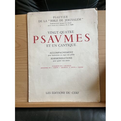 24 Psaumes Et Un Cantique Partition Harmonium Éditions Du Cerf