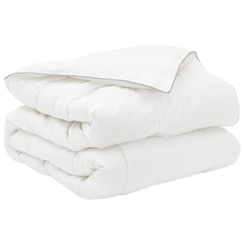 vidaXL Ensemble de couette Blanc 135 x 220 cm Coton, Bambou, Polyester
