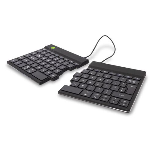 R-Go Clavier Ergonomique Split break - Clavier - avec indicateur de rupture intégré - sans fil - Bluetooth 5.0 - QWERTY - R.-U. - noir