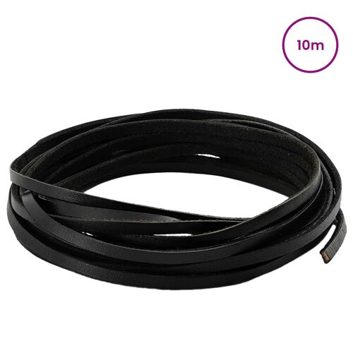 Vidaxl Sangle En Cuir Noir 1000 X 0,3 Cm Cuir