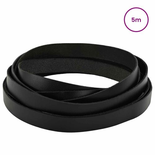 Vidaxl Sangle En Cuir Noir 500 X 2 Cm Cuir