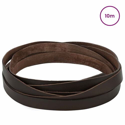 Vidaxl Sangle En Cuir Marron Foncé 1000 X 2 Cm Cuir