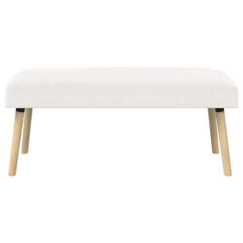 vidaXL banc Uni Crème 110 x 40 x 46 cm Bouclé