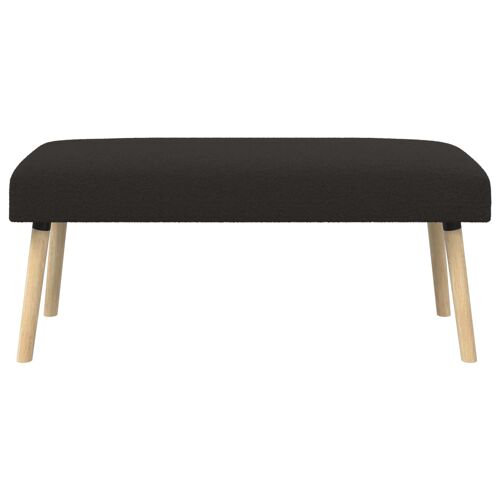 vidaXL banc Uni Noir 110 x 40 x 46 cm Bouclé