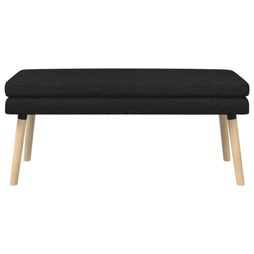 vidaXL Banc à double couche Noir 110 x 40 x 47 cm Tissu