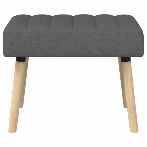 vidaXL Banc capitonné canal Gris foncé 60 x 40 x 45 cm Tissu