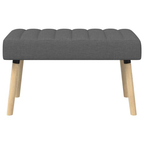 vidaXL Banc capitonné canal Gris foncé 80 x 40 x 46 cm Tissu