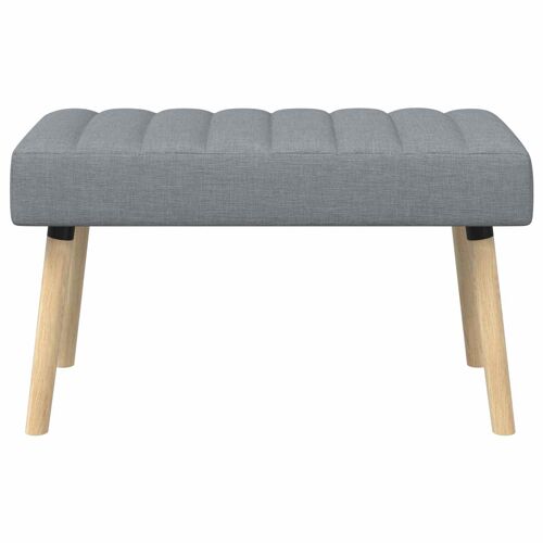vidaXL Banc capitonné canal Gris clair 80 x 40 x 46 cm Tissu