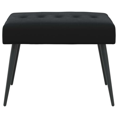 vidaXL Banc avec capitonnage bouton Noir 60 x 40 x 45 cm Velours