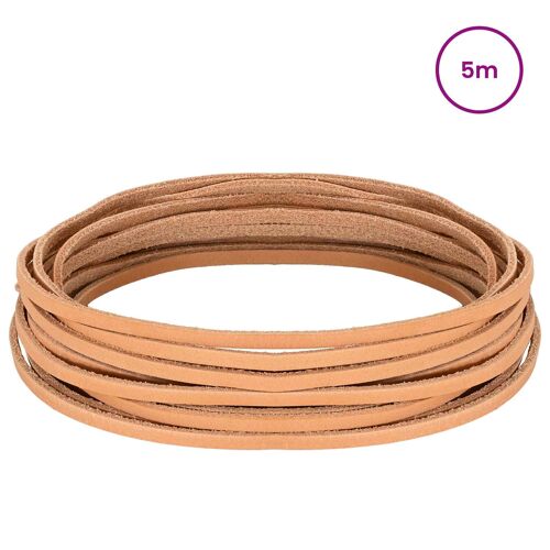 Vidaxl Sangle En Cuir Marron Clair 500 X 0,3 Cm Cuir