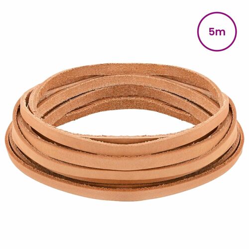 Vidaxl Sangle En Cuir Marron Clair 500 X 0,6 Cm Cuir