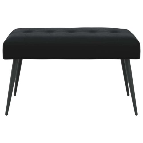 vidaXL Banc avec capitonnage bouton Noir 80 x 40 x 46 cm Velours