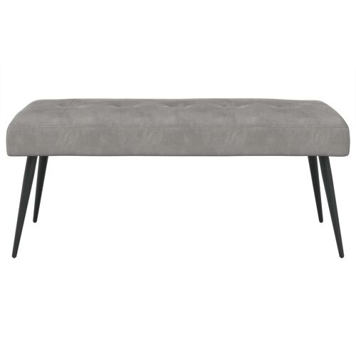 vidaXL Banc avec capitonnage bouton Gris clair 110 x 40 x 46 cm