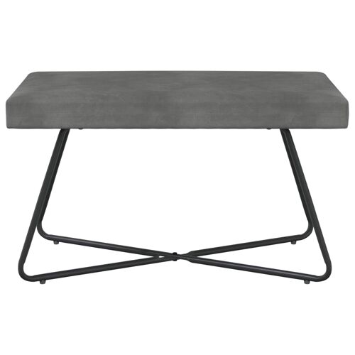 vidaXL banc Uni Gris foncé 80 x 40 x 45 cm Velours