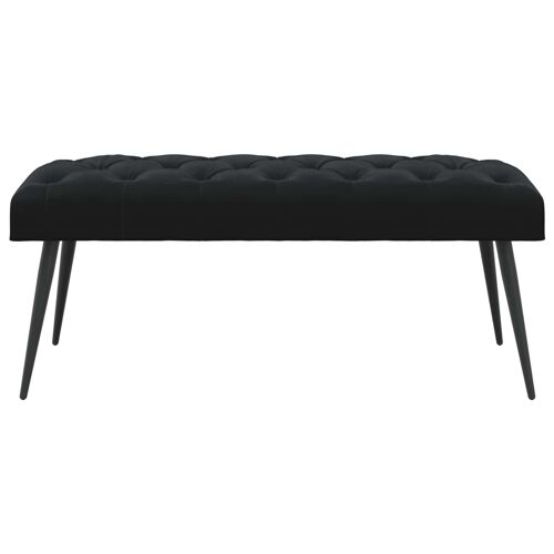 vidaXL Banc avec capitonnage bouton Noir 110 x 40 x 46 cm Velours