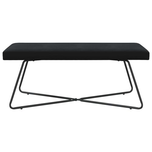 vidaXL banc Uni Noir 110 x 40 x 45 cm Velours