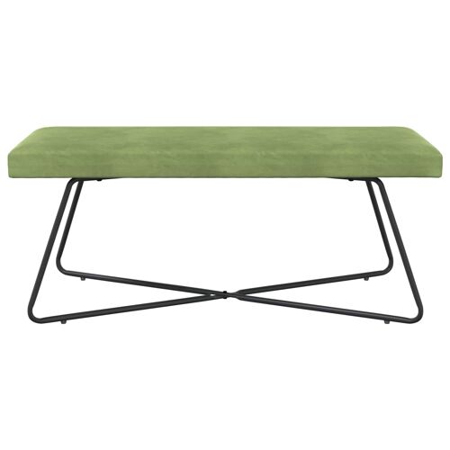 vidaXL banc Uni Vert clair 110 x 40 x 45 cm Velours