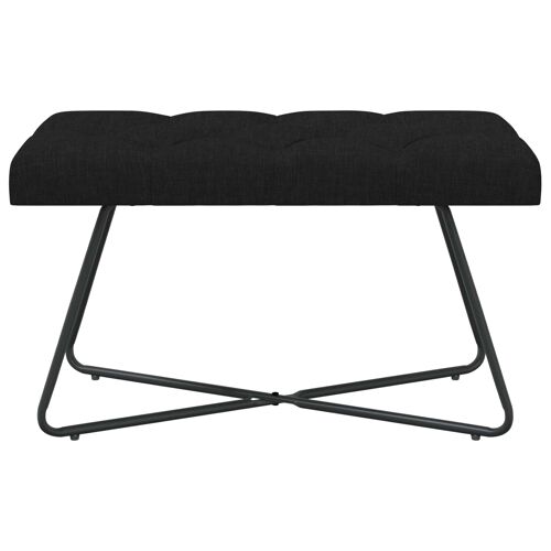 vidaXL Banc avec capitonnage bouton Noir 80 x 40 x 46 cm Tissu