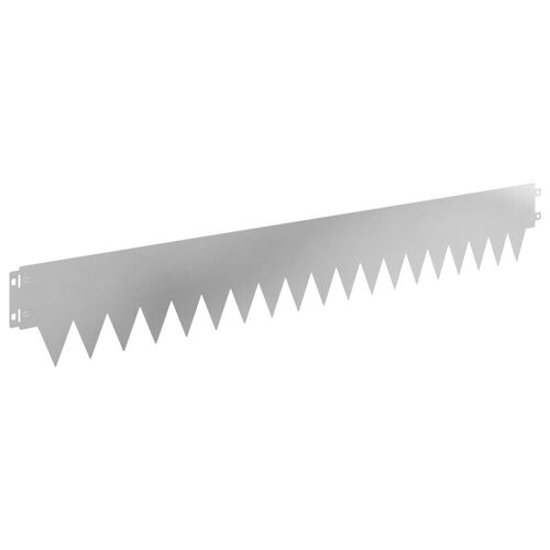 Vidaxl Bordure De Pelouse 20 Pcs 103 X 15 Cm Métal Argenté