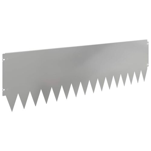 Vidaxl Bordure De Pelouse 10 Pcs 103 X 30 Cm Acier Argenté