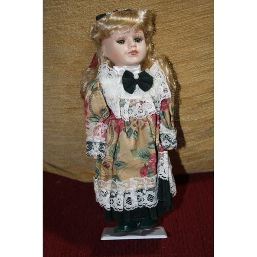 Poupée De Collection En Porcelaine 28 Cm Avec Support (N13)