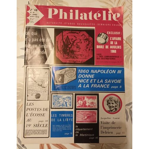 Philatélie Numéro 30 - Avril 1970
