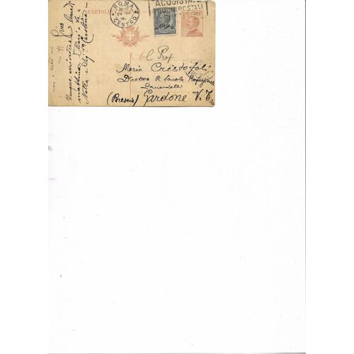 Entier Postal Circulé Michetti Italie