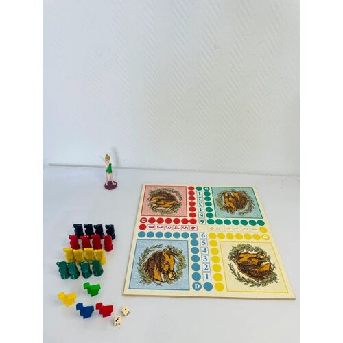 Jeu De L'Oie + Jeu Des Petits Chevaux Recto-Verso En Bois