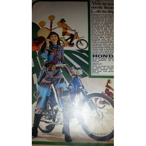 Publicité Papier: Motocycles Honda, Parue Dans La Presse En 1971