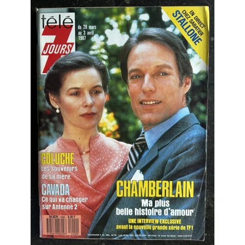 Télé 7 Jours 1400 28 Mars Au 3 Avril 1987 Sylvester Stallone Chamberlain Coluche