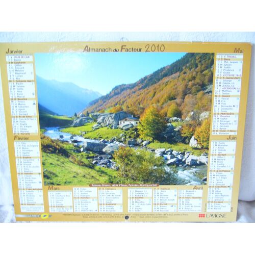 Almanach Du Facteur 2010 Lavigne Paysages Pyrénées Atlantiques Et Ariège