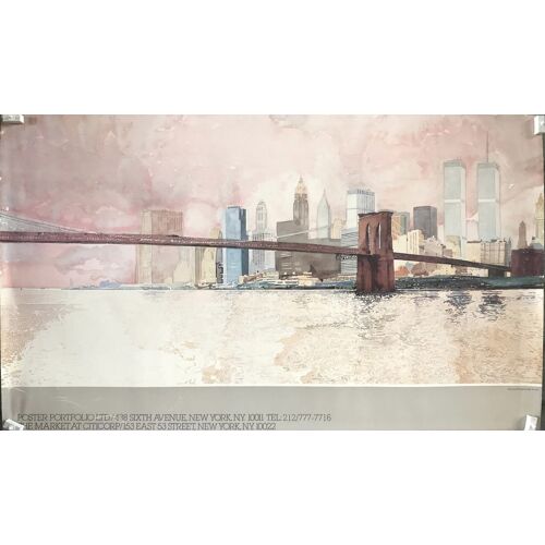 Affiche David Lingwood Brooklyn Bridge New York 1983