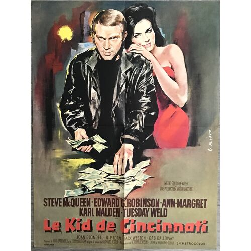 Affiche Steve Mcqueen Le Kid De Cincinnati 1965 Sérigraphie