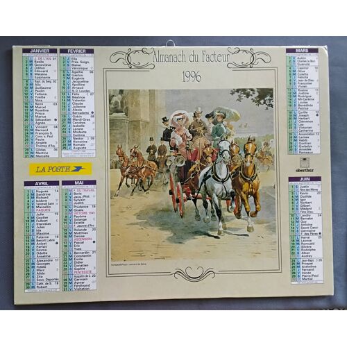 Almanach Du Facteur Année 1996 - Images Ancienne Calèche (Départ 63)