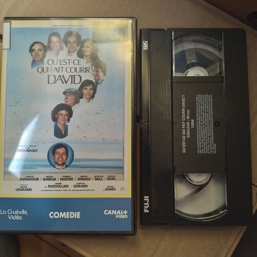 Cassette Vidéo Vhs - Qu'Est-Ce Qui Fait Courir David ? - Charles Aznavour