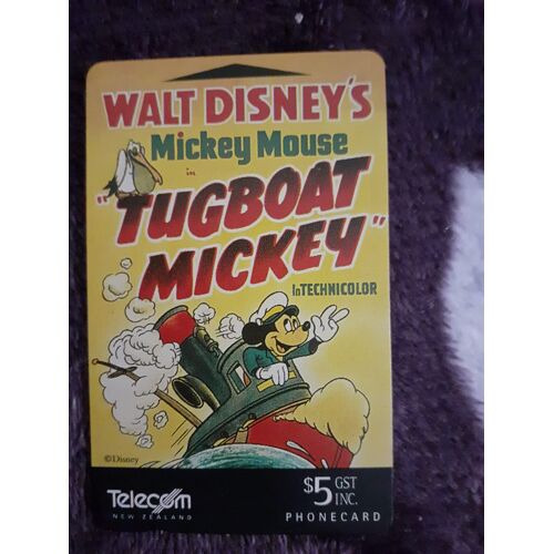 Télécarte Nouvelle-Zélande Mickey Mouse 5 $