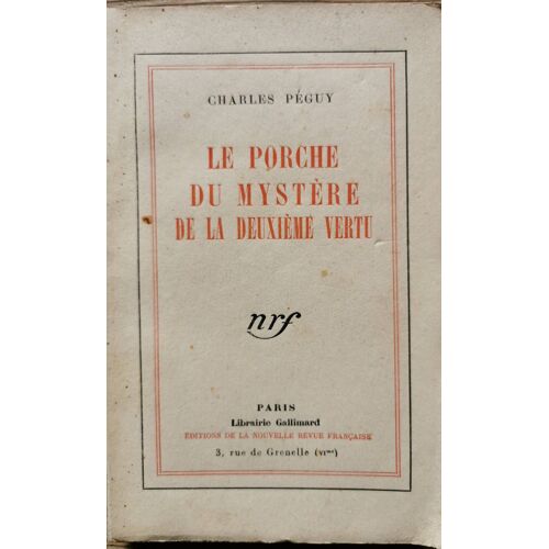 Charles Péguy - Le Porche Du Mystère. Tirage Limité De 1929. Exemplaire F