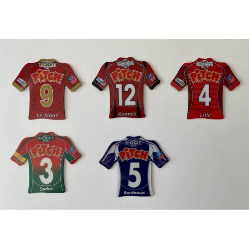 Lot 5 Magnets Just Foot Pitch - Le Mans, Rennes, Lille, Sedon, Bordeaux