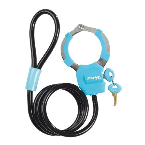 Master Lock Câble Antivol À Clé Avec Menotte [1m] 8275eurdproblu - Idéal Pour Vélos, Trottinettes, Poussettes Et Matériels Sportifs