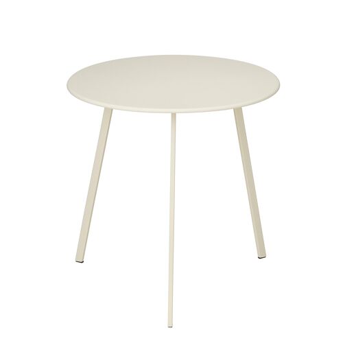 Mica Decorations Seattle Table D¿Appoint Pour Extérieur - Table Basse Ronde - Table Pour Plantes Et Table À Café - 46x38cm - Blanche