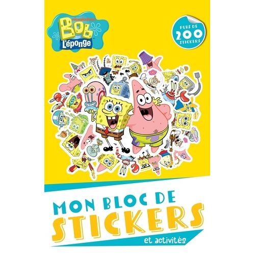 Bob L'éponge - Mon Bloc De Stickers Et Activités - Plus De 200 Stickers