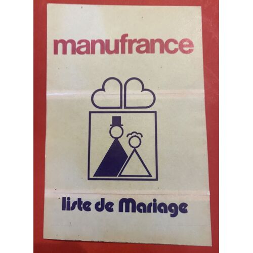 Autocollant Manufrance - Liste De Mariage - 1979