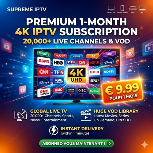 (zenvaults.shop/products/iptv1) Premium 1-Month 4K IPTV Subscription – 20,000+ Live Channels &amp; VOD (Instant Delivery)