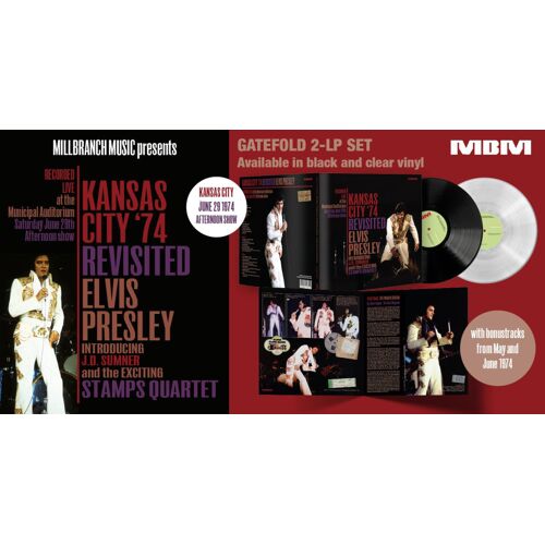 Elvis Presley Kansas City'74 Double Album Clear Vinyls Transparent 29/6/74 Afternoon Soundboard Show