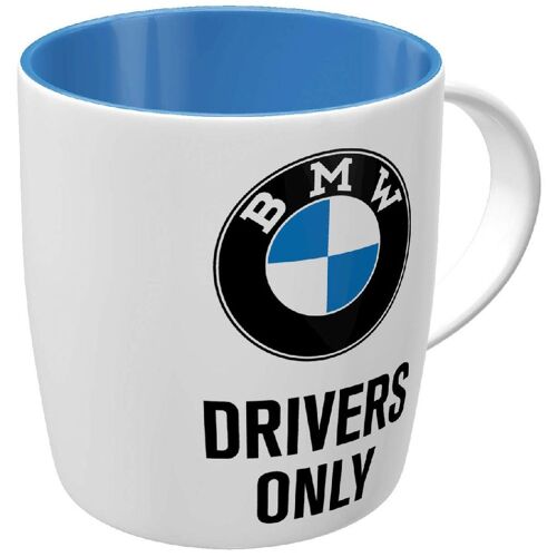 Mug Bmw Drivers Only En Céramique Intérieur Bleu 340 Ml