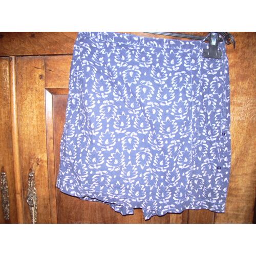 Jupe/Short Bleue Imprimés Blanc Taille 14 Ans