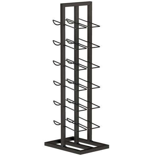 Porte-bouteilles x 12 range-bouteilles métal noir