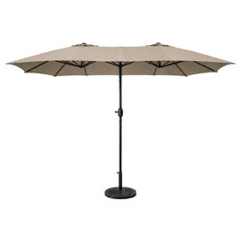 Parasol Rectangulaire Double 2,7x4,6m Taupe Venice