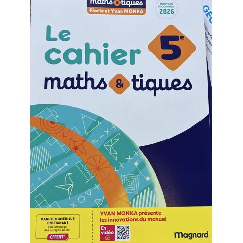 Le Cahier Mathématiques 5e Magnard 